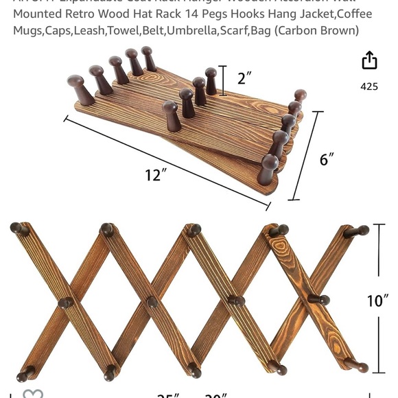 Expandable Coat Rack Hanger - Picture 2 of 3